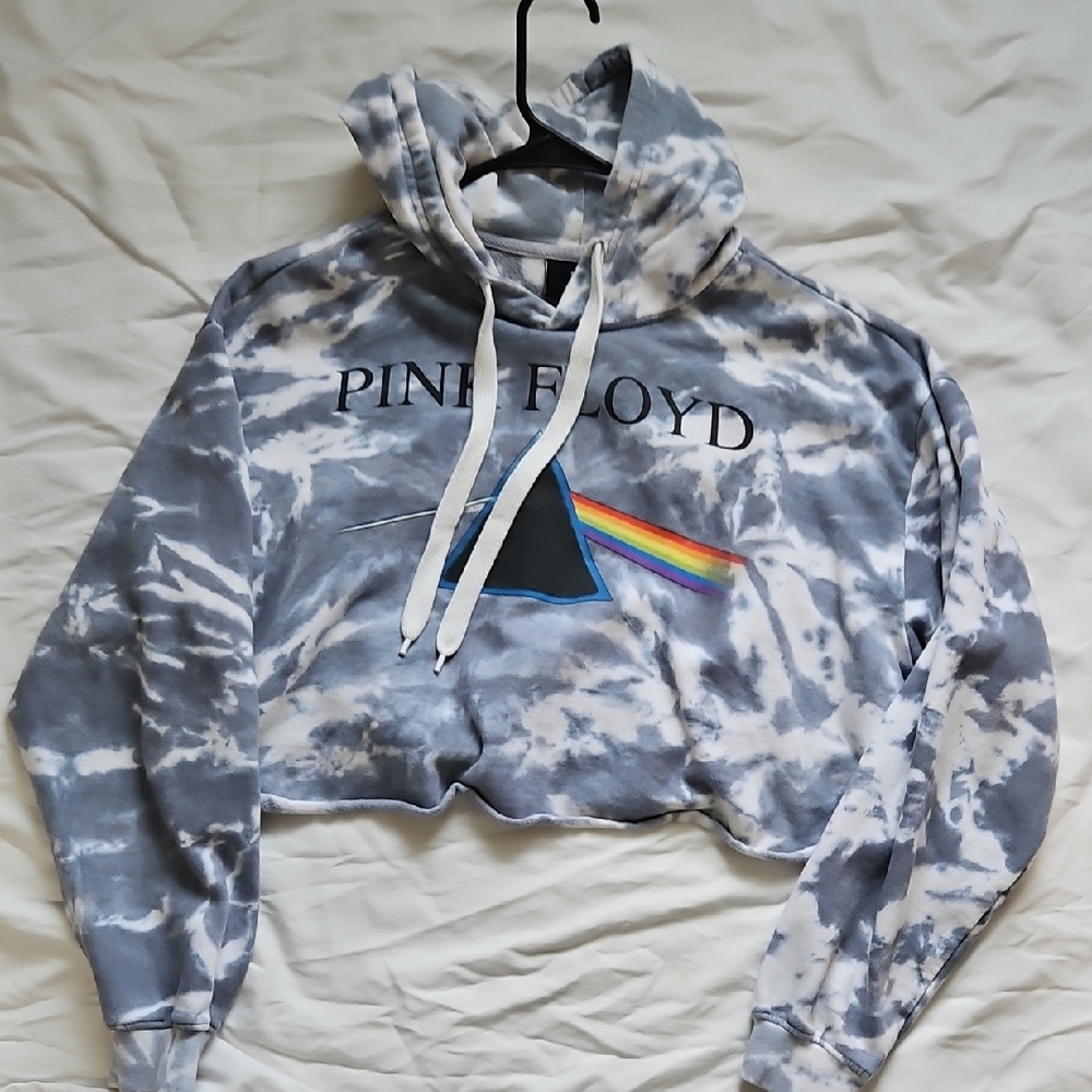 Pink Floyd Tie-Dye Cropped Hoodie